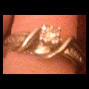 Real silver engagement ring size 7